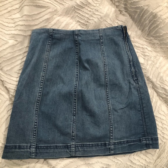 Free people denim high waist skirt - Picture 1 of 6